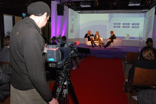 Stars on red carpet, behind the camera